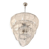 Contemporary Modern Clear "Petals" Glass Chandelier