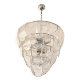 Contemporary Modern Clear "Petals" Glass Chandelier