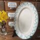 Oval plate Gien in green ironstone model Montigny
