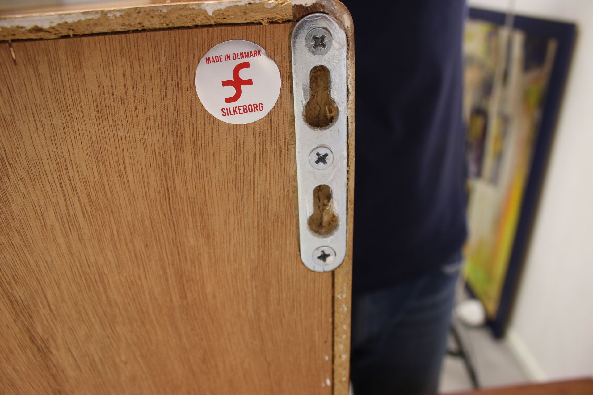 johannes Andersen teak lighted display cabine For Silkeborg Denmark