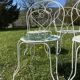 5 chaises de jardin en fer forgé ajouré