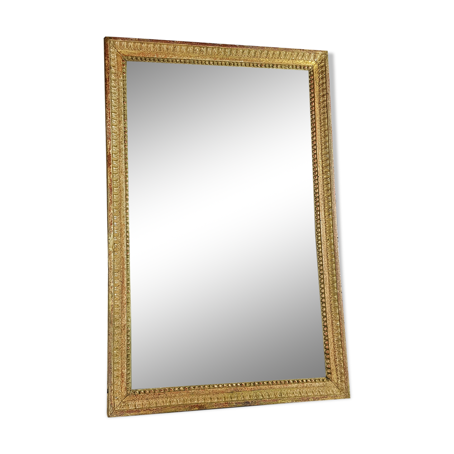 Mirror in Louis XVI-era wood frame - patinated stucco 70x45.5 cm SB