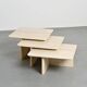 Set of three nesting tables in travertine, Italy circa 1970.
