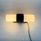 Mid-century Bakelite & Opaline Glass Wall Lamp, Czechoslovakia, 1970's