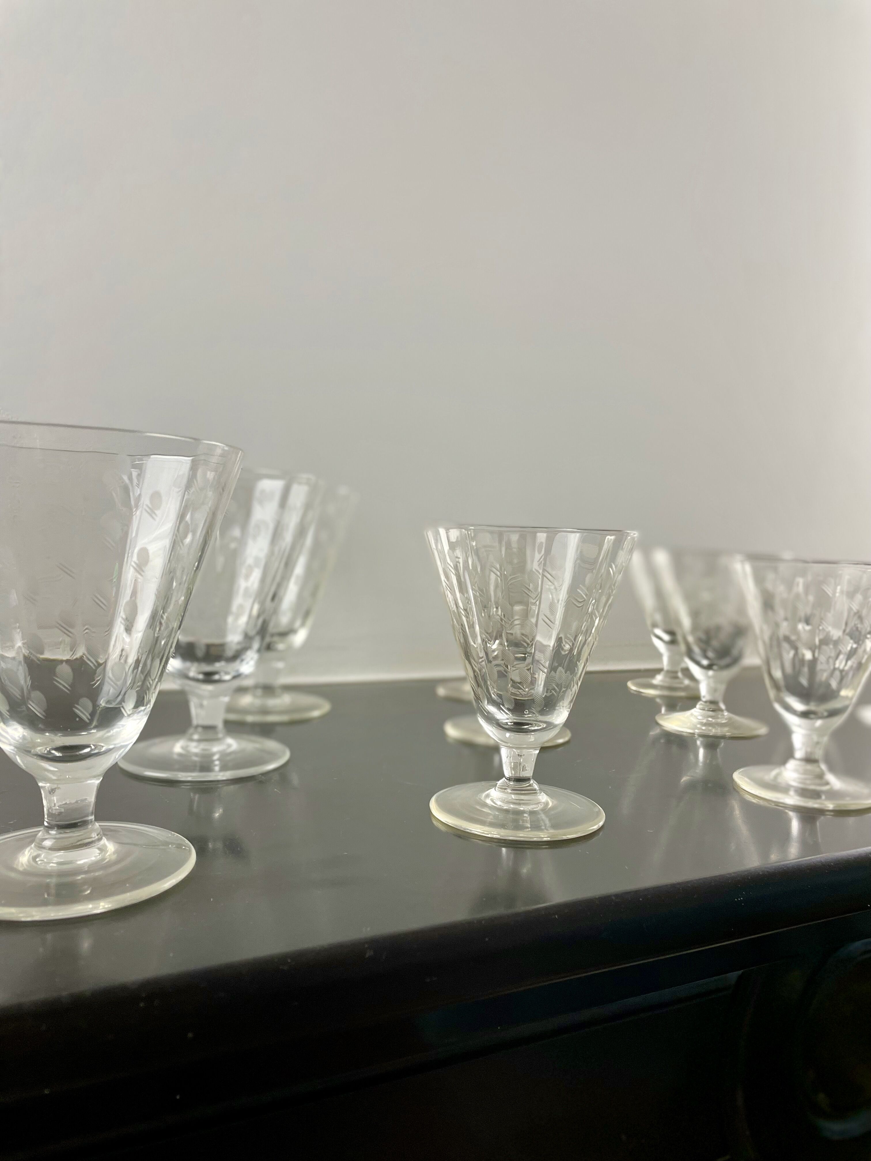Service de verres ciselés