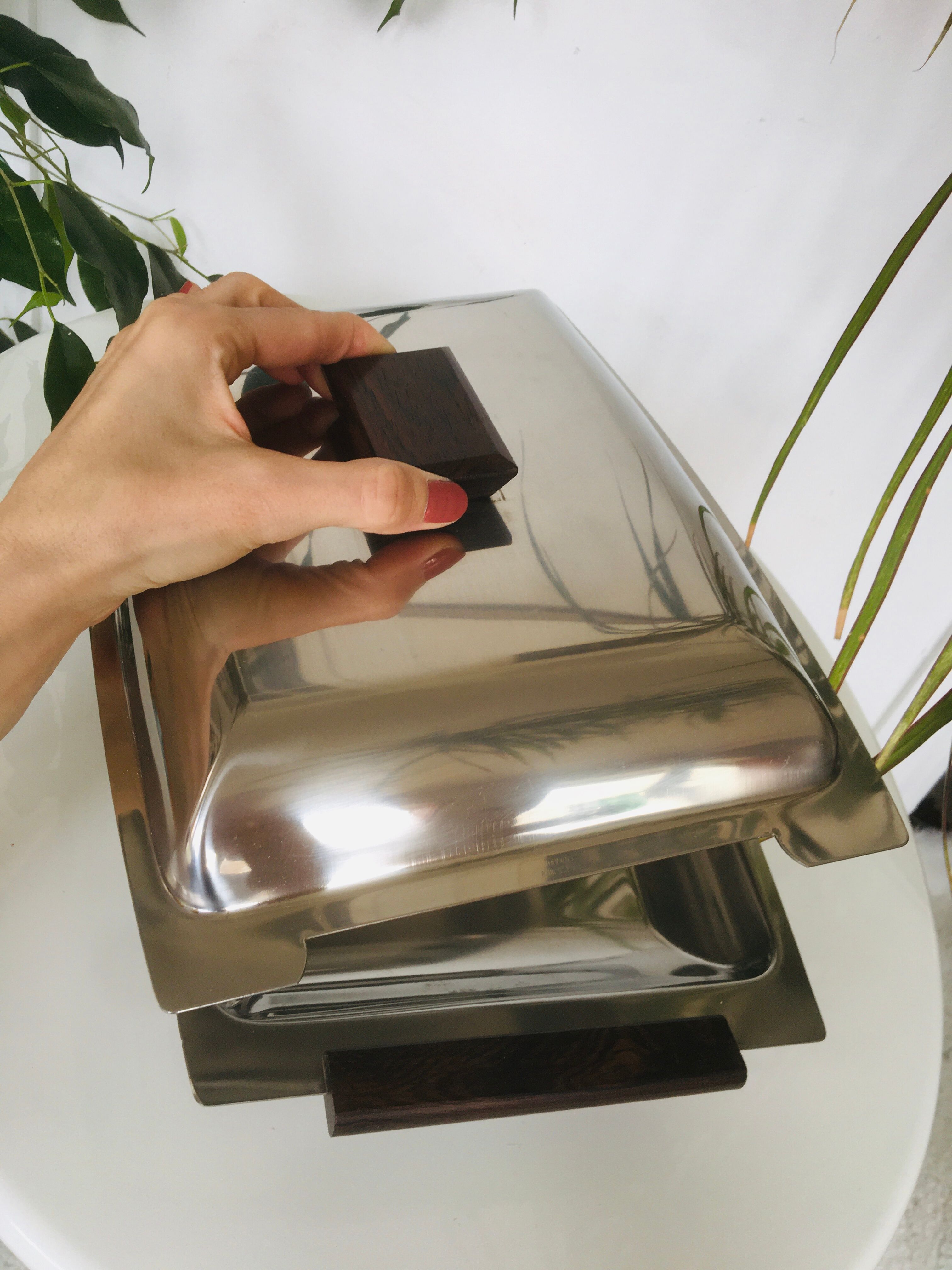 Lundtofte Denmark service set in stainless steel and rosewood