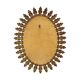 Deknudt sun mirror sunburst mirror oval gold-colored metal 70x56cm