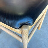 Set of 6 vintage papercord chairs Kurt Ostervig