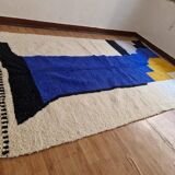 Beni Ouraine rug in natural wool, size 140 x 260 cm